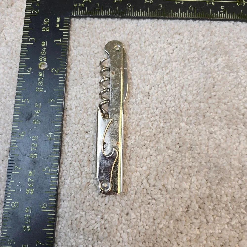 Winco Wine Opener Silver #249‎ Waiters Corkscrew Foil Cutter Bottle Opener